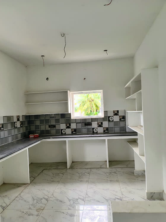 Modern kitchen with granite platform